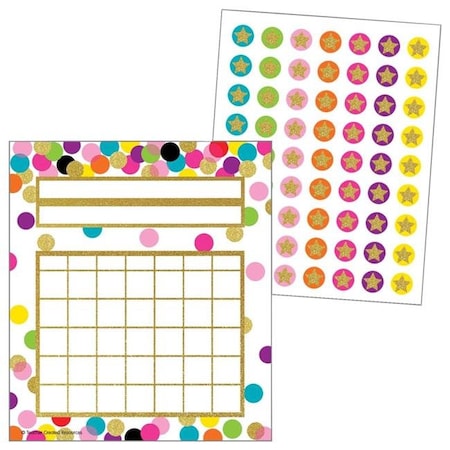 Teacher Created Resources Teacher Created Resources 2021615 Incentive Charts & Stickers - Confetti Set 2021615